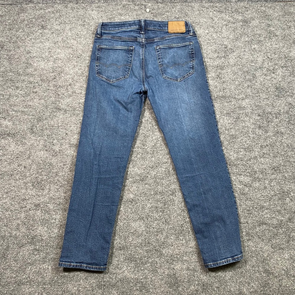 American Eagle Airflex+ Slim Straight Jeans Mens‎ 30x30 Medium Wash Blue